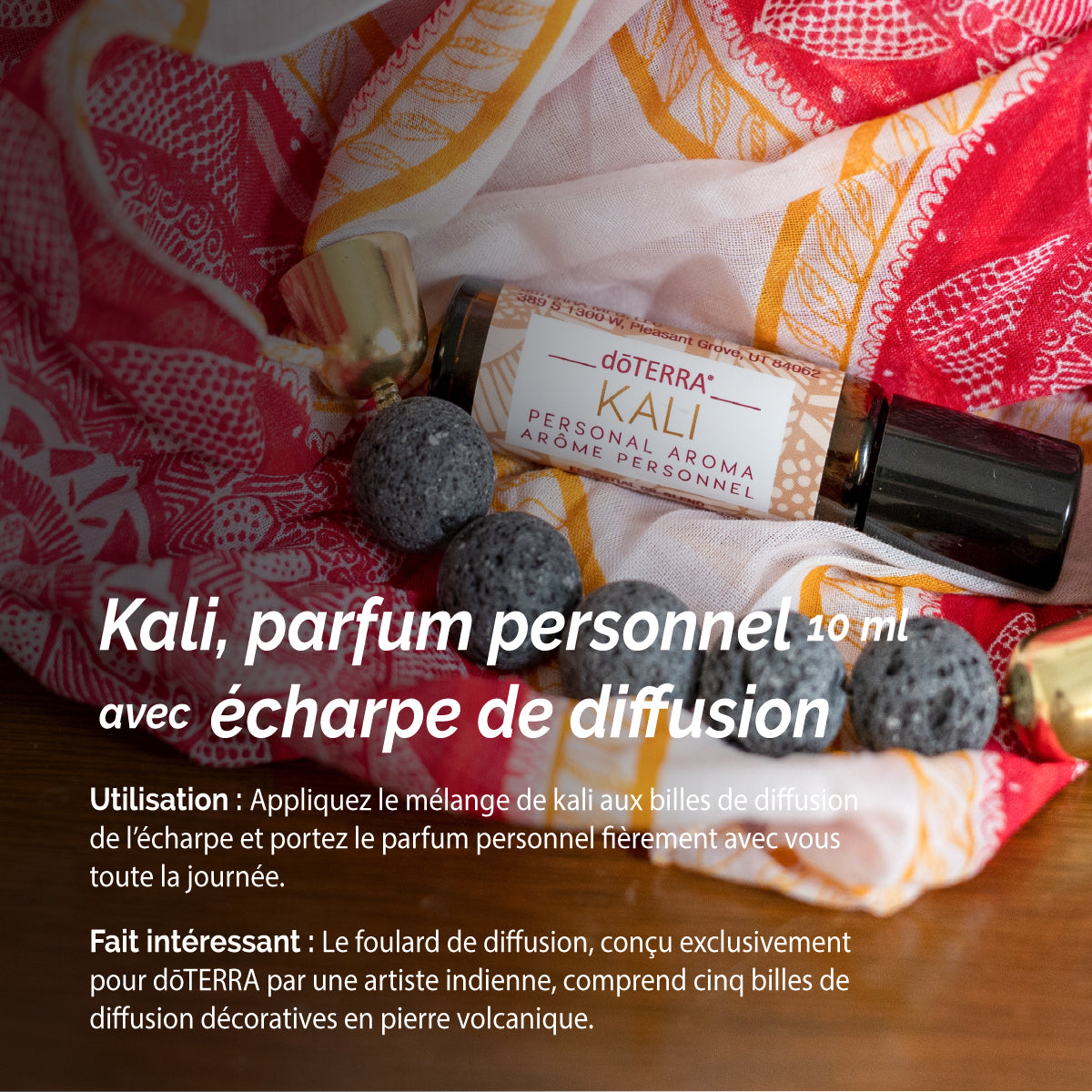 Kali avec écharpe de diffusion
