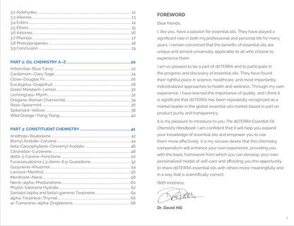 The dōTERRA®  essential oil  chemistry handbook Edited by Dr. David K. Hill, DC 3rd Edition